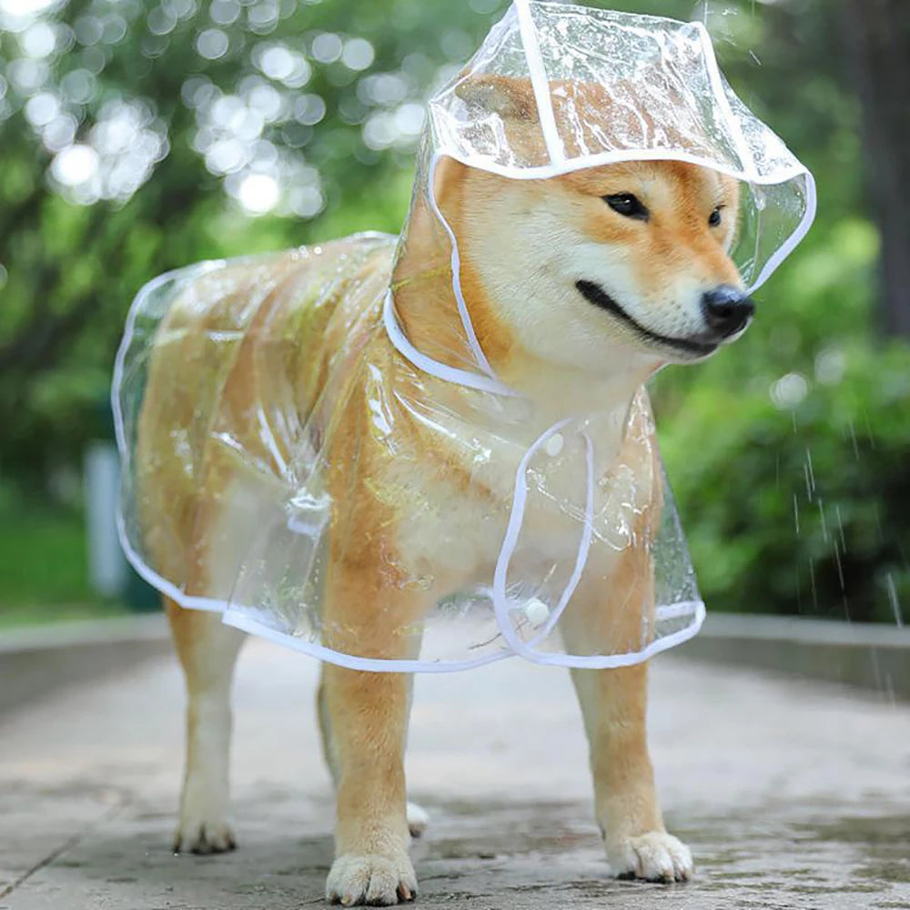 L-8XL Large Size Dog Raincoat Waterproof Transparent Thickened  Big Dog Raincoat Cloaked To Prevent Water Seepage Rain Coat