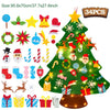 DIY Felt Christmas Tree with Light Christmas Decor for Home 2024 Navidad Christmas Ornaments Xmas Natal Noel Gifts New Year 2025