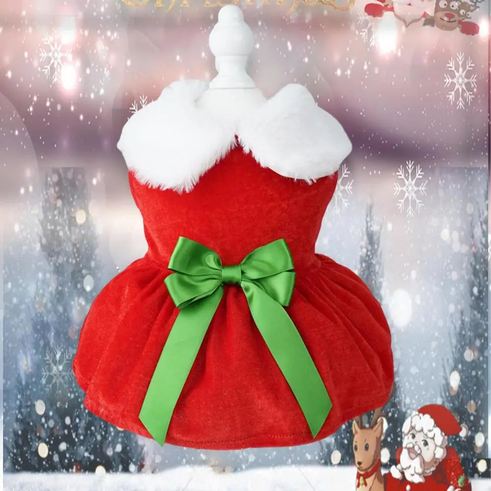 Santa Claus Suit For Dogs Dog Cat Christmas Costume Funny Pet Cosplay Clothes Gold Velvet Fabric Dog Costume Suit Puppy