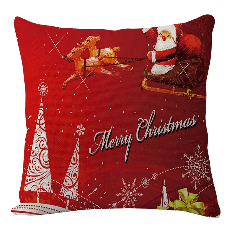 2025 New Year Christmas pillow case ,45x45cm, cushion cover home Christmas decoration pillow case