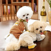 New Ins Winter Cashmere Pet Clothes Puppy Jumpsuit Rainbow Suspenders Warm Comfortable Pet Fashion Design