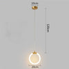 Gold Hanging Ring Pendant Lights Warm White LED Hanging Lamp Restaurant Bar Cafe Lighting U Shape Pendant Lamp