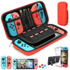 For Switch Case Compatible with Nintendo Switch, 9 in 1 Accessories kit with Carrying Case, Dockable Protective Case