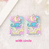 12Pcs 38*25MM Constellations Tarot Card Charms Magical Divination Crafts Acrylic Board Jewelry Necklace DIY Accessories