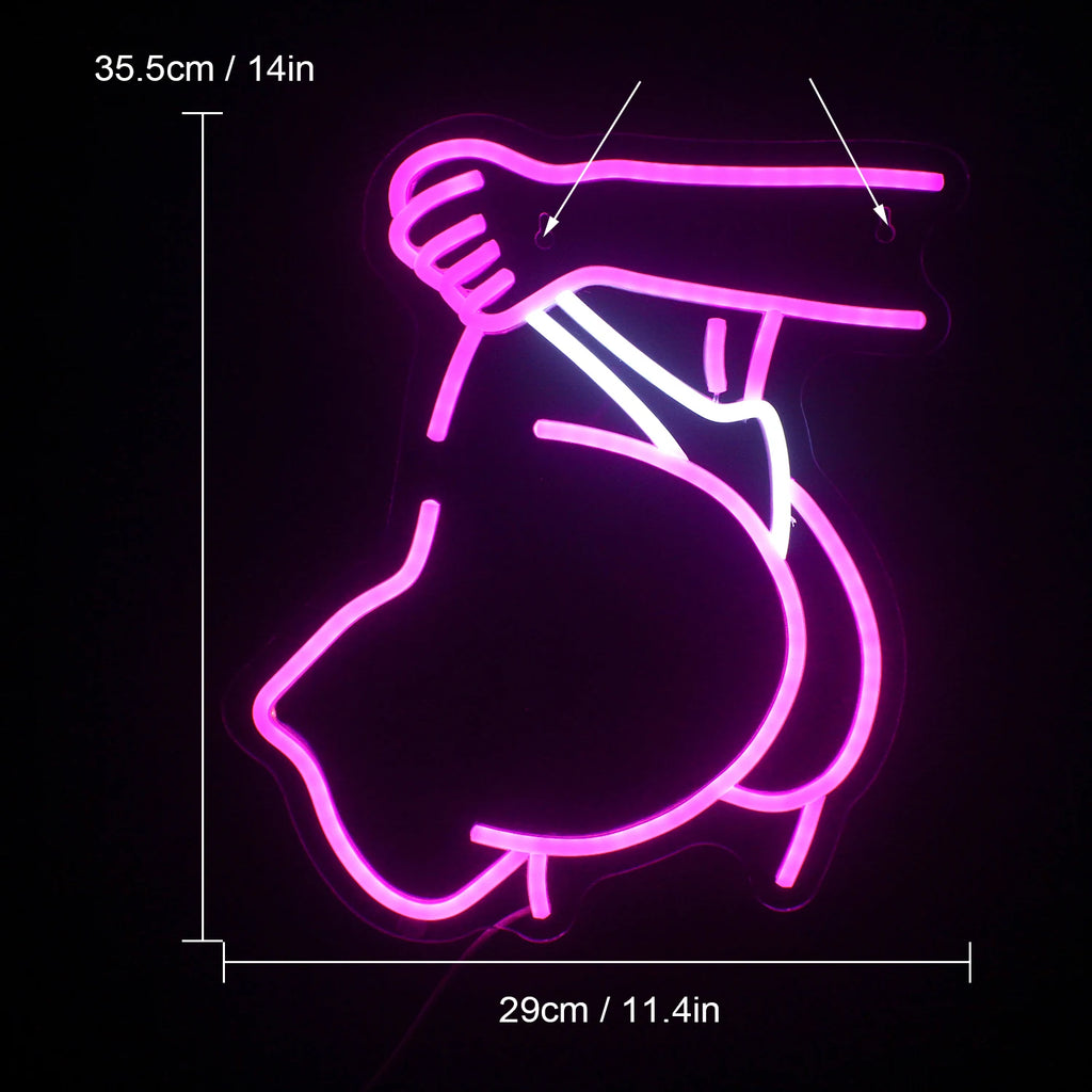 Sexy Lady Neon Sign Woman Body Pink Led Lights USB Powered Wall Light Up Signf For Home Bedroom Party Bar Night Club Room Decor