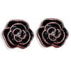 fashion women simple flower earrings elegant classic feminie camellia studs