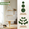 Cat Christmas Tree Modern Cat Tree with Thick Scratch Post Wood Cat Tower 3 Condos-Heavy Duty Cat Furniture Replaceable Mat