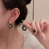 fashion women simple flower earrings elegant classic feminie camellia studs