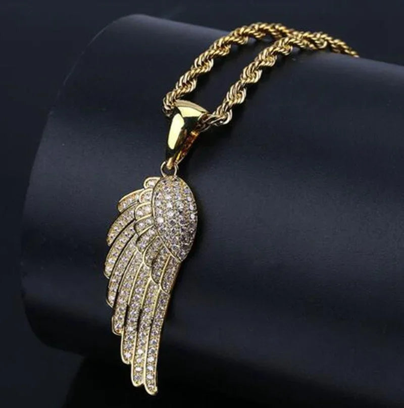 Hip Hop Ice Out Dollar Money Bag Necklace Shiny Cubic Zirconia Wallet Pendant for Men Women Hip Hop Rock Rap Cool Jewelry