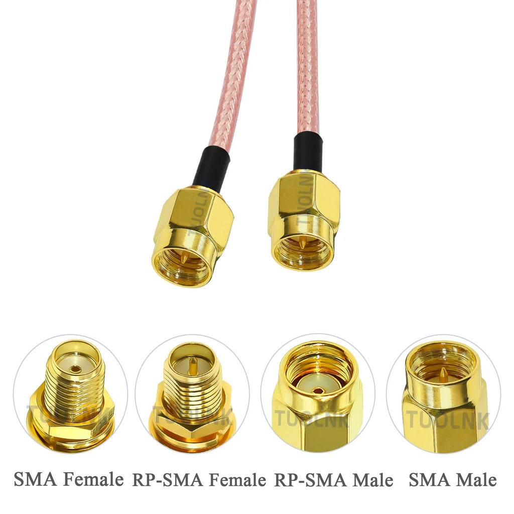 RG316 Cable SMA Male to RP SMA Male/Female Nut Bulkhead Extension Coax Jumper Pigtail WIFI Router Antenna RF Coaxial Cable