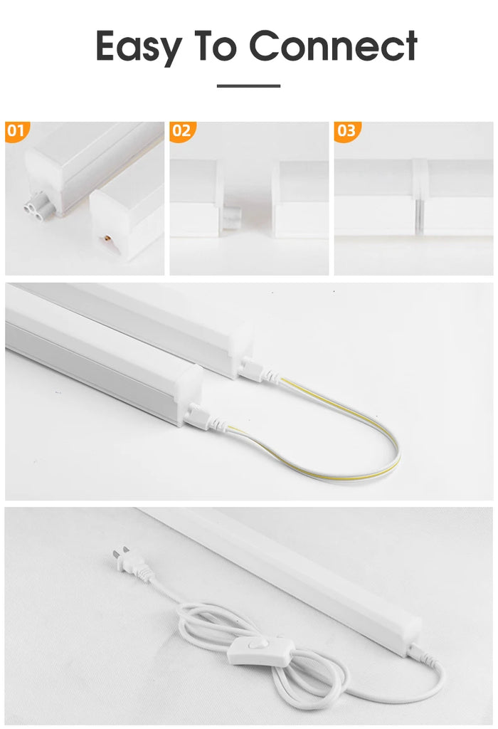 LED Kitchen Light Under Cabinet 10W 20W Led Tube Bar Wall Lamp Ultra Thin Home Bedroom Kitchen Closet Indoor Lighting 220V Room