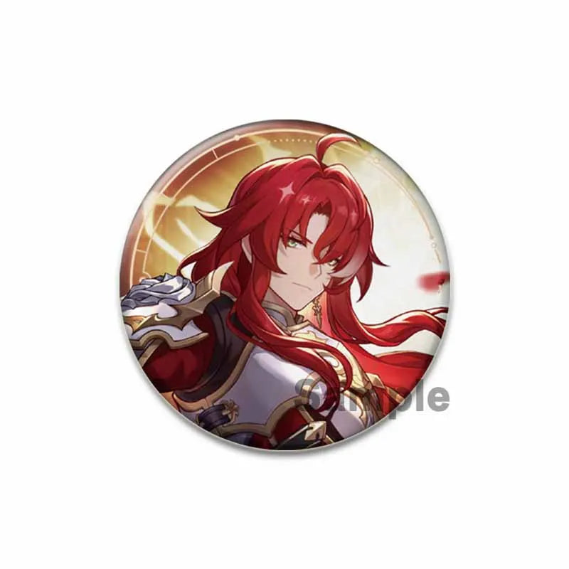 Honkai Star Rail Badge Himeko FuXuan Bailu Jingliu Topaz Game Figure Brooches Cosplay Cute Enamel Pins for Backpack Jewelry Gift