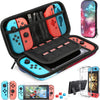 For Switch Case Compatible with Nintendo Switch, 9 in 1 Accessories kit with Carrying Case, Dockable Protective Case