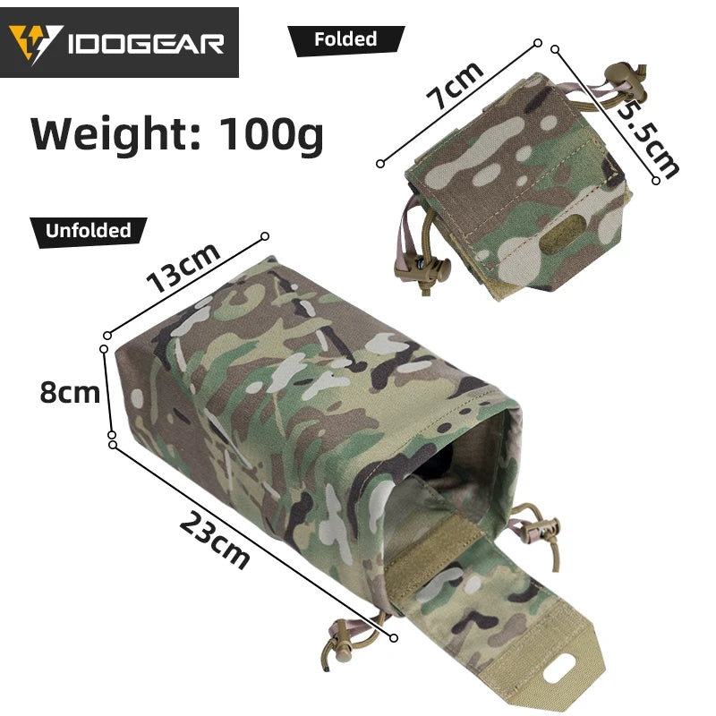 IDOGEAR Tactical Foldable Recycling Bag Dump Pouch MOLLE Drop Pouch durable Mini  35116