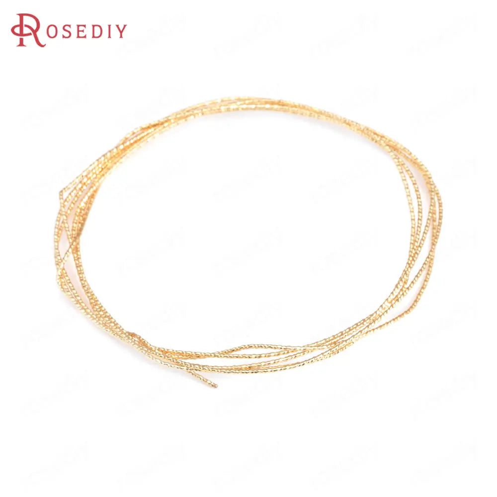 0.3MM 0.4MM 0.5MM 0.6MM 0.7MM 0.8MM 1MM 1.2MM 24K Gold Color Brass Make Shape Metal Wire High Quality Jewelry Accessories