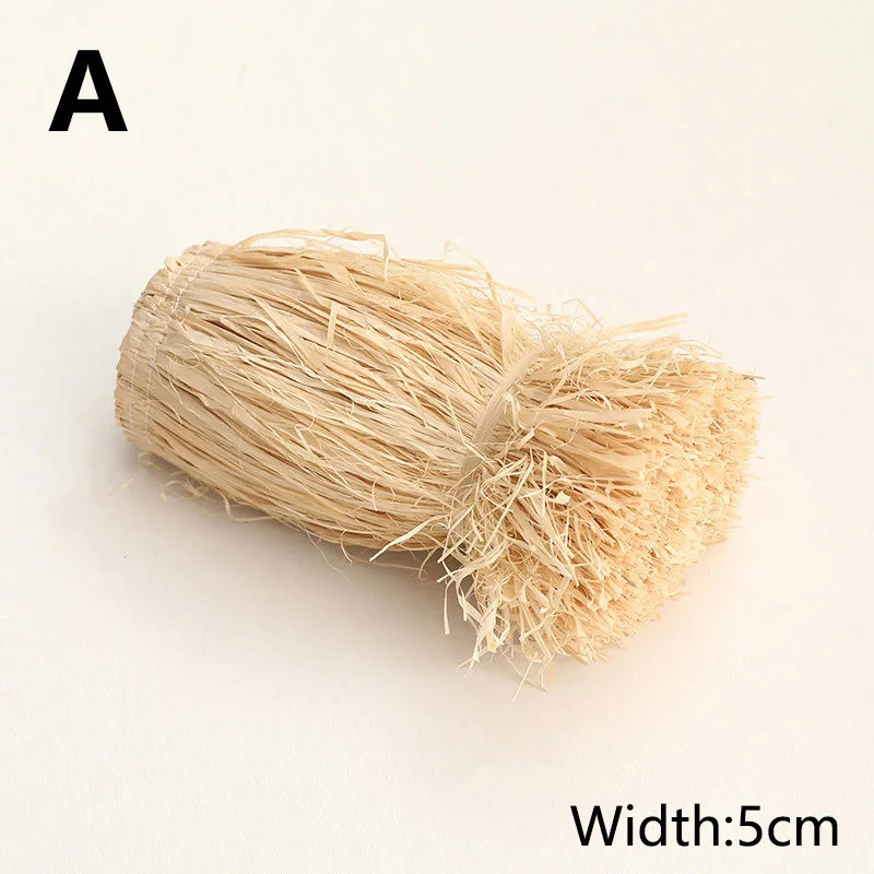 Natural Jute Fringe Trim Raffia Straw Tassels Lafite Grass Wedding Garland For Home Furniture Background Craft Wall Decoration