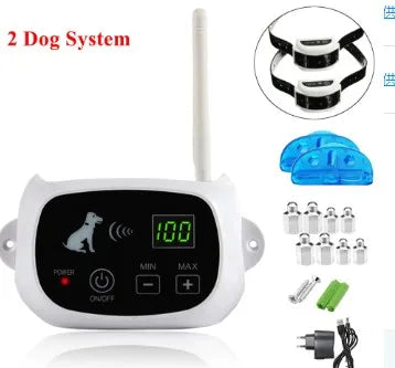 500m Waterproof Wireless Dog Fence Containment System Electric Dog Training Collar Electronic Pet Fence Safety Pet Transmitter