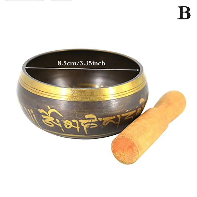 Nepal handmade Buddha sound bowl sound therapy yoga meditation singing bowl Tibet prayer bowl metal craft home decor ornaments