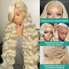 613 13x6 HD Transparent Blonde Front Human Hair Body wave Lace Frontal Wig Brazilian Hair For Black Women