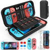 For Switch Case Compatible with Nintendo Switch, 9 in 1 Accessories kit with Carrying Case, Dockable Protective Case