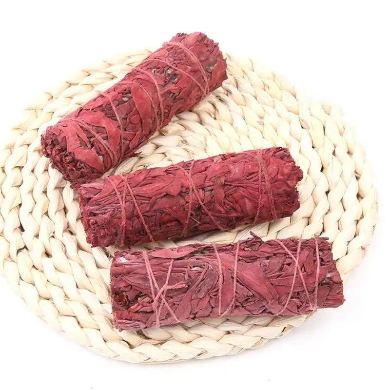 Dragon Blood Sage Red Sage Bundles Sage Smudge Stick Dragon Blood Sage Bundles For Home Cleansing & Negative Energy Clearing