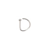 1pc D-shaped Nose Hoop Ring Stainless Steel 20G Nostril Body Jewelry Fake Nose Piercing Men Women 8mm 10mm