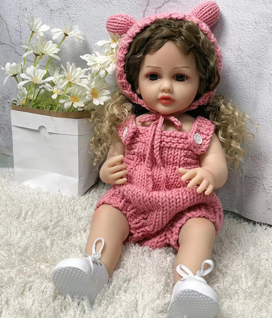 55cm Reborn Baby Doll  Full Body Silicone Waterproof Toddler 22 inch Girl Doll Princess Lifelike Sof Touch Toy Christmas Gift