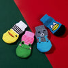 4pcs Winter Pet Dog Socks Small Cat Knit Warm Socks Dog Anti-Slip Socks Chihuahua Thick Paw Protector Booties Pet Accessories