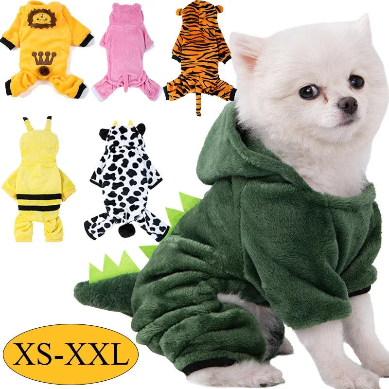 Warm Flannel Clothes for Pets, Soft and Comfortable, Cosplay Clothes, Teddy, Corgi, Puppy Costumes, Cute, Winter