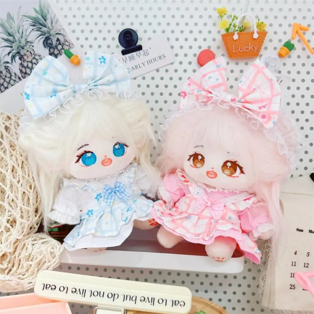 Cute Doll Lovely Clothes With Headband Accessories 2 Colors Flower Bud Skirt Accessories 10/20cm Cotton Doll/EXO Idol Dolls