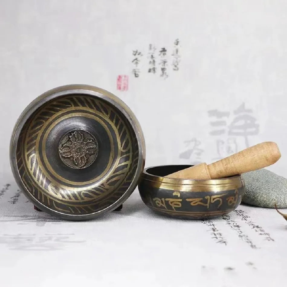 Tibetan Singing Bowl Sound Healing Therapy Instruments Yoga Meditation Massage Handmade Chanting Bowl Buddhist Religion Supplies