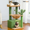 Cactus Cat Tree Cat Tower for Indoor Cats with Large Cat Condo Cat Scratching Post for Cats with Deep Hammock Cozy Top Perch