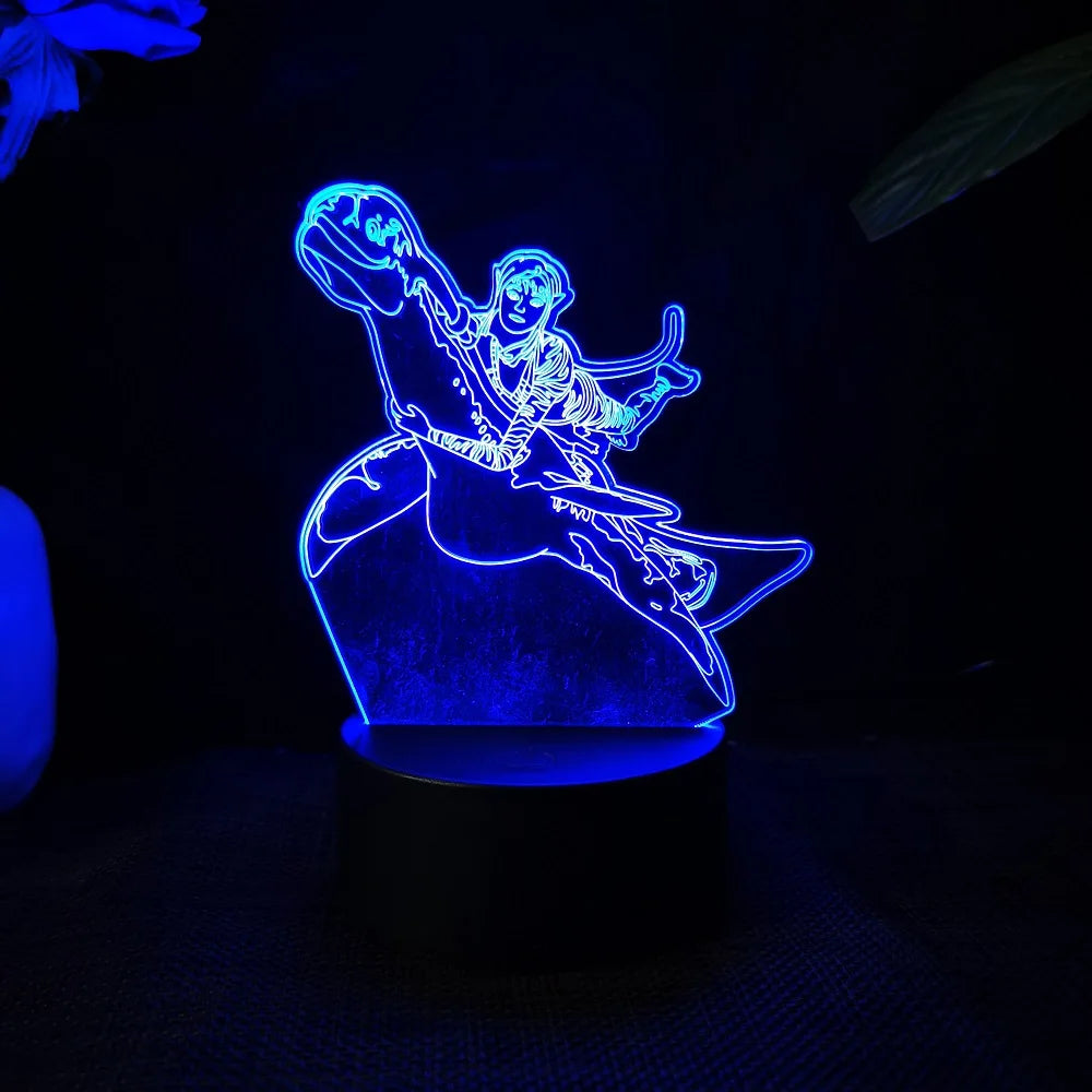 Avatar 3D acrylic night light 16 color color color changing night light with remote control dimmable LED light as a gift for fan