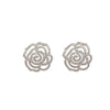 fashion women simple flower earrings elegant classic feminie camellia studs