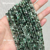 Wholesale Natural A+ 4mm Emerald Faceted Round Loose Beads For Jewelry Making DIY Bracelets Necklace Or Gift Mikubeads