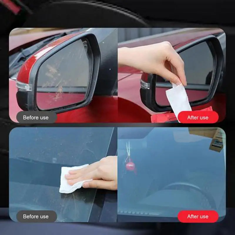 Glass Oil Film Remover Car Glass Oil Film Removal Wipes 10PCS/Pack Car Window Glass Oil Film Remover Glass Wipes For Car Window