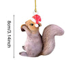 Squirrel Rabbit Bird Elk Hedgehog Pendant Christmas Tree Hanging Animal Ornaments Home Party Decoration 2025 New Year Navidad