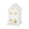 Mini Christmas LED Light Wooden House Kids Gift with Snowflake White Glowing Castle Luminous Christmas Tree