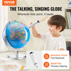 VEVOR Talking World Globe 9in/228.6mm Interactive Globe with Smart Talking Pen LED Night Light USB Interface Kids Early Learning