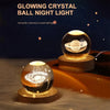 Unique USB Night Light with Galaxy and Planetary Projections 3D Crystal Ball Lamp for Cozy Atmosphere plasma ball Night Light