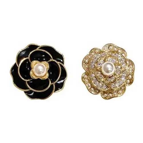 fashion women simple flower earrings elegant classic feminie camellia studs