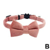 Suede Collar Bow Wear-resistant Lovely Comfortable Collar Collar Bell Velvet Dog Cat Small Adjustable Y5J7