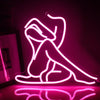 Sexy Lady Neon Sign Woman Body Pink Led Lights USB Powered Wall Light Up Signf For Home Bedroom Party Bar Night Club Room Decor