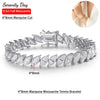 Serenity 4*8mm Marquise D Color Real Moissanite Tennis Bracelet For Women 925 Silver Lab Diamond Men Bracelet Plated 18K Jewelry