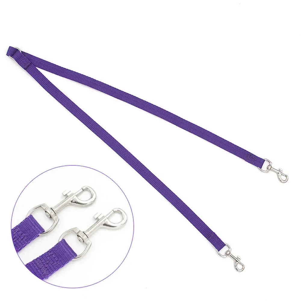 Walk Two Dog Leash Coupler Nylon Double Twin Leash Walking Leash for 2 Small Dogs Double Leash Two Way Dual Pet Puppy Cat Leads