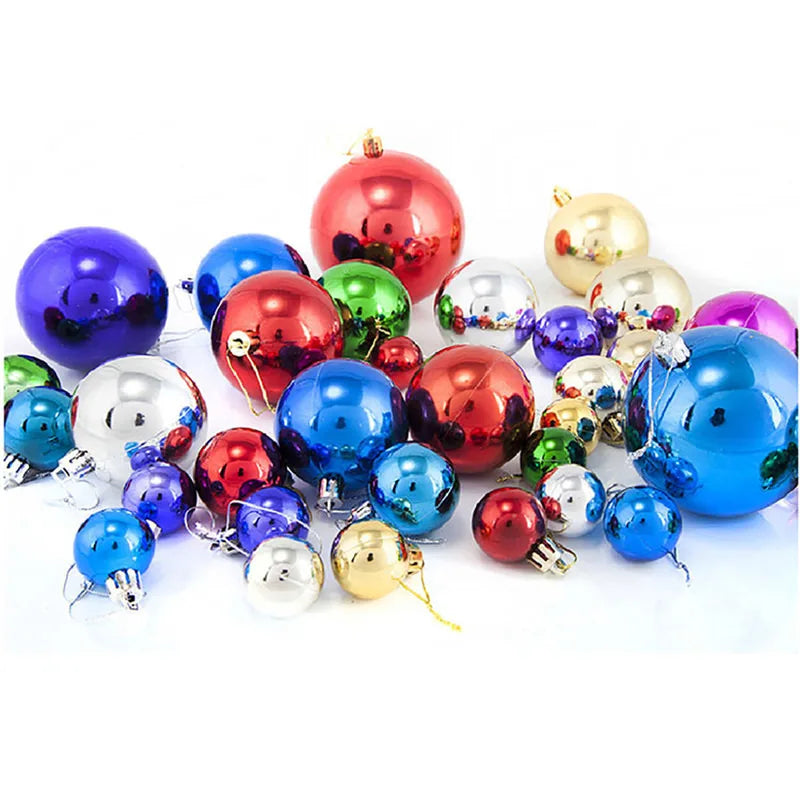 24PCS Christmas Balls Christmas Tree Ornaments Ball Xmas Hanging Tree Pendants Home Party Decor 2025 New Year Gift Noel Navidad