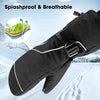 SNOW DEER Electric Heating Glove Winter Thermal Gloves Rechargeable with Battery for Men Women Waterproof Heated Ski Mittens