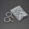 50/500pcs Stainless Steel Metal Blank Keyring Keychain Split Rings DIY Keyfob Keys Ring Lobster Clasp Key Pendant Chains Buckles