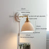 IWHD Nordic Modern Ceramic LED Wall Lamp Sconce Pull Chain Switch Beside Bedroom Bathroom Mirror Stair Light Applique Murale