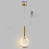 Gold Hanging Ring Pendant Lights Warm White LED Hanging Lamp Restaurant Bar Cafe Lighting U Shape Pendant Lamp